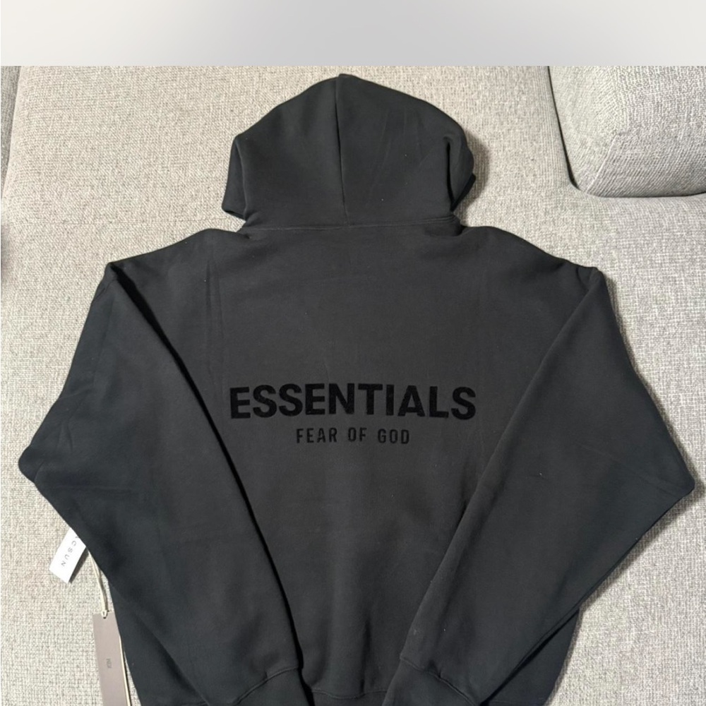 Essentials Jet Black Hoodie and Joggers Set - Picture 3 of 4